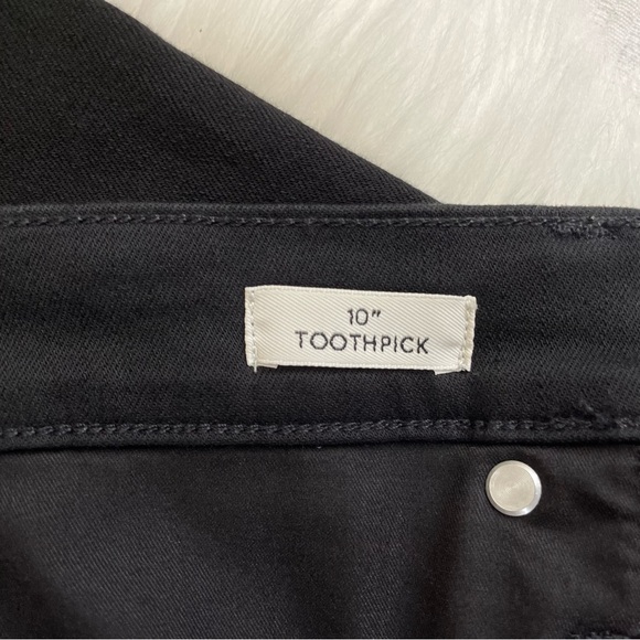 J. Crew 10” Highest-Rise Toothpick Jeans in True Black, Worn once, EUC - Picture 7 of 14